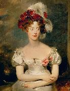 Sir Thomas Lawrence Portrait of Princess Caroline Ferdinande of Bourbon Sweden oil painting artist